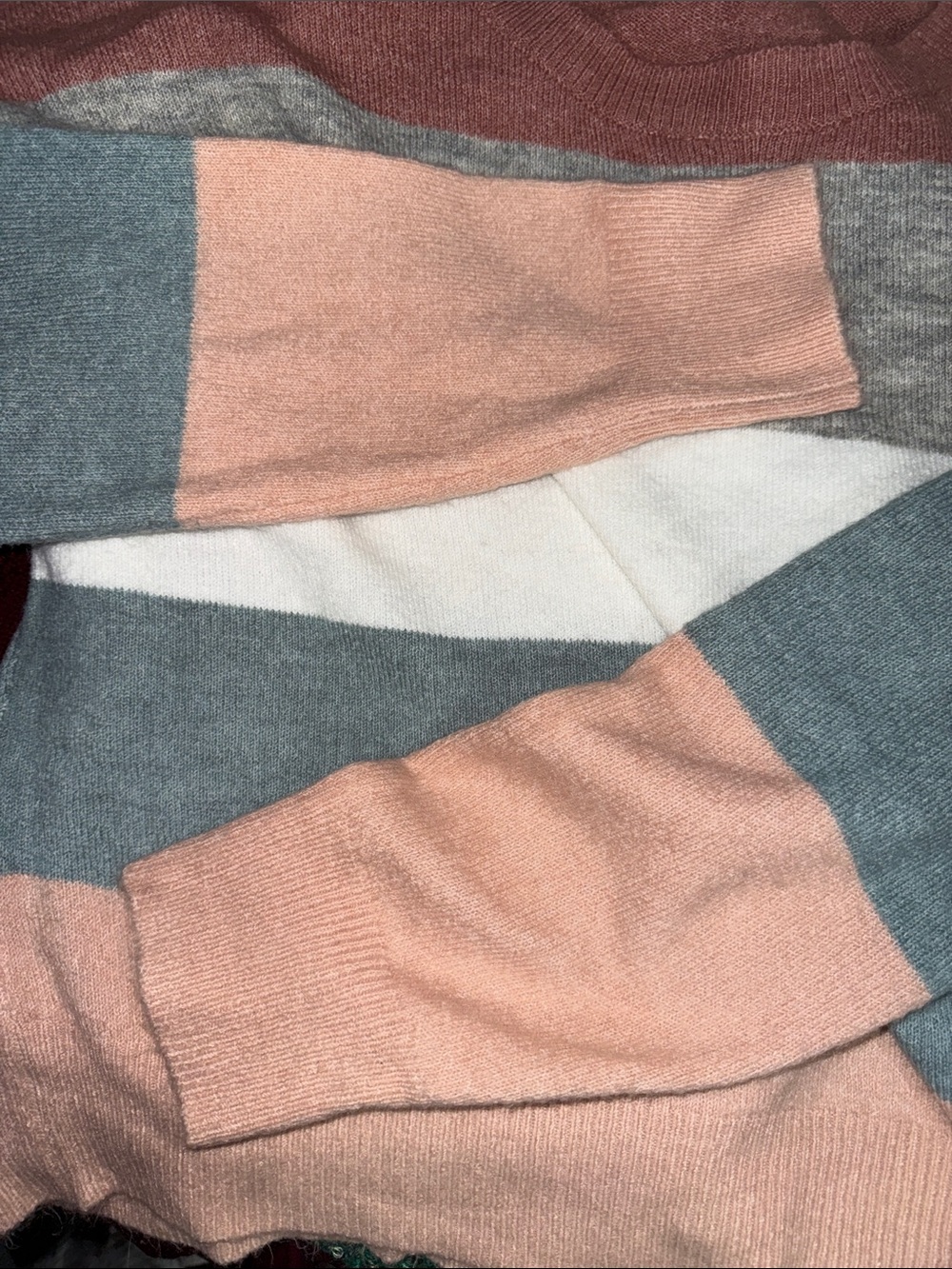 Andree by Unit Colorblock Striped Knit Sweater - Picture 8 of 8